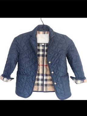 Classic Quilted Kids Jacket - Navy